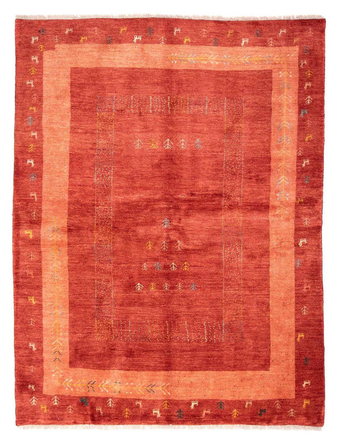 Gabbeh Rug - Perser - 225 x 171 cm - dark red