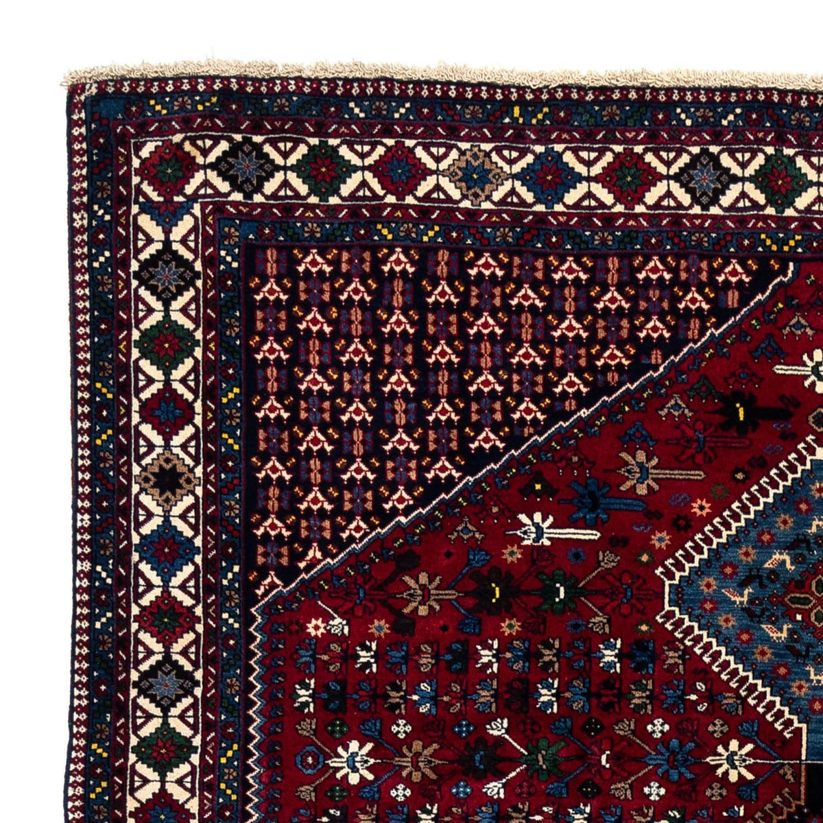Yalameh Rug 200x296cm - Persian Rugs - dark red