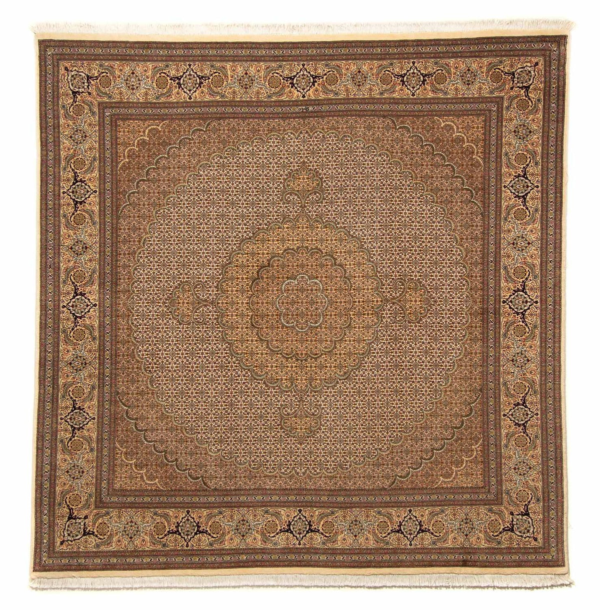 Perser Rug - Tabriz square  - 208 x 204 cm - light brown