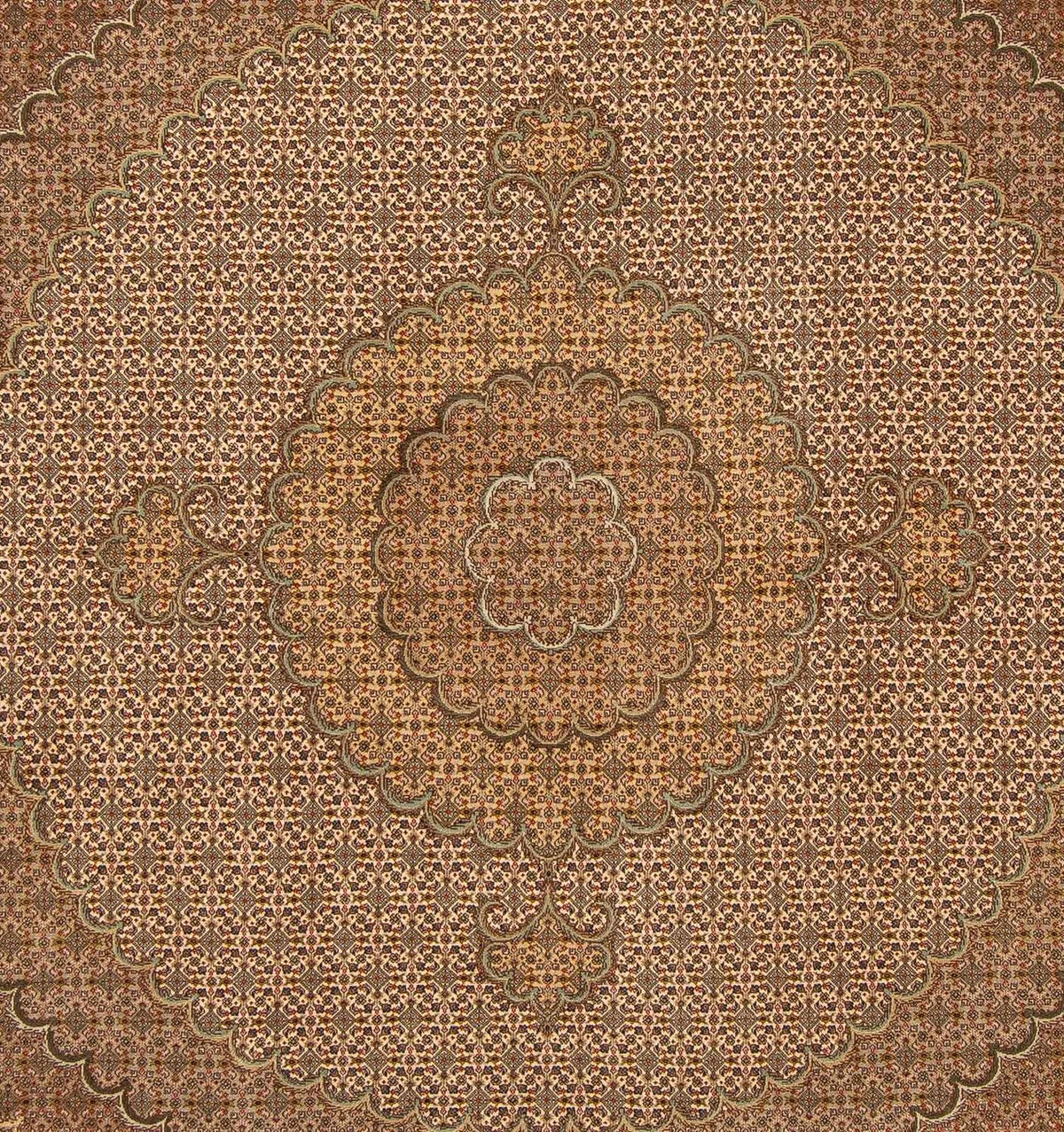 Perser Rug - Tabriz square  - 208 x 204 cm - light brown
