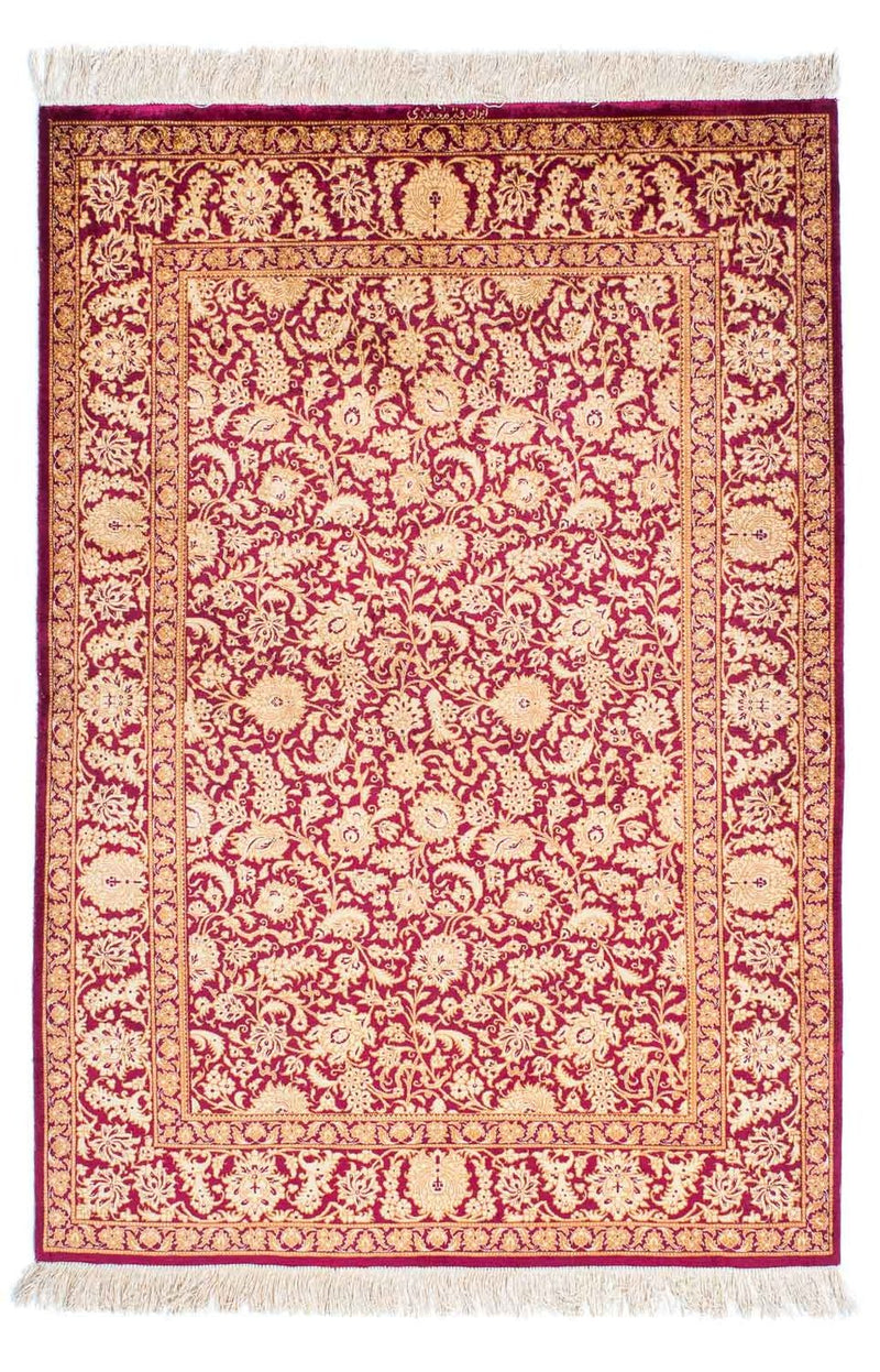Perser Rug - Ghom - 146 x 100 cm - dark red
