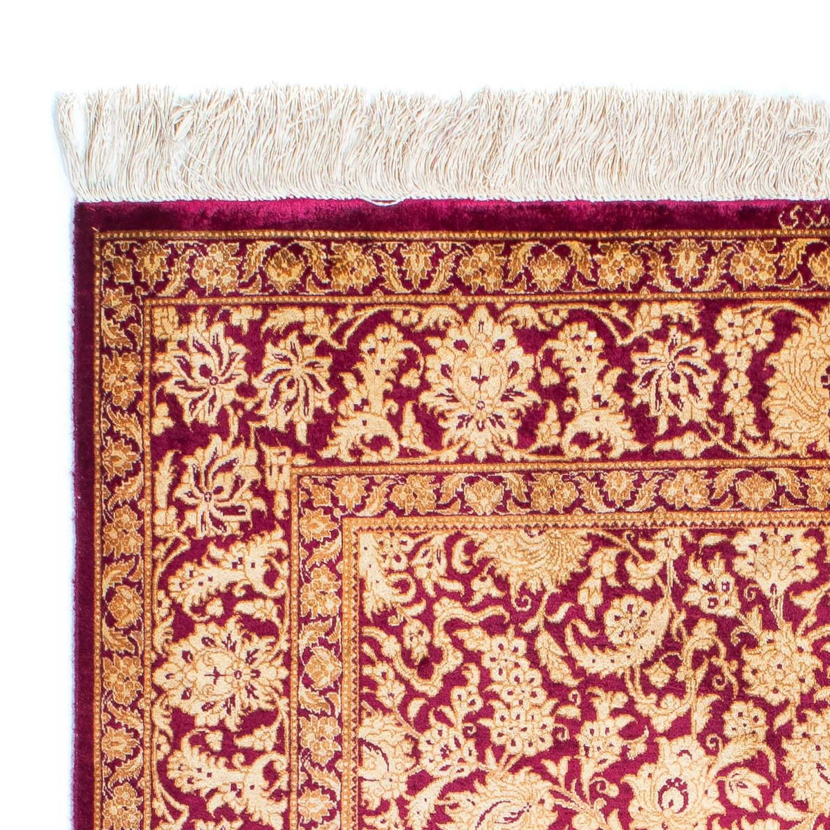 Perser Rug - Ghom - 146 x 100 cm - dark red