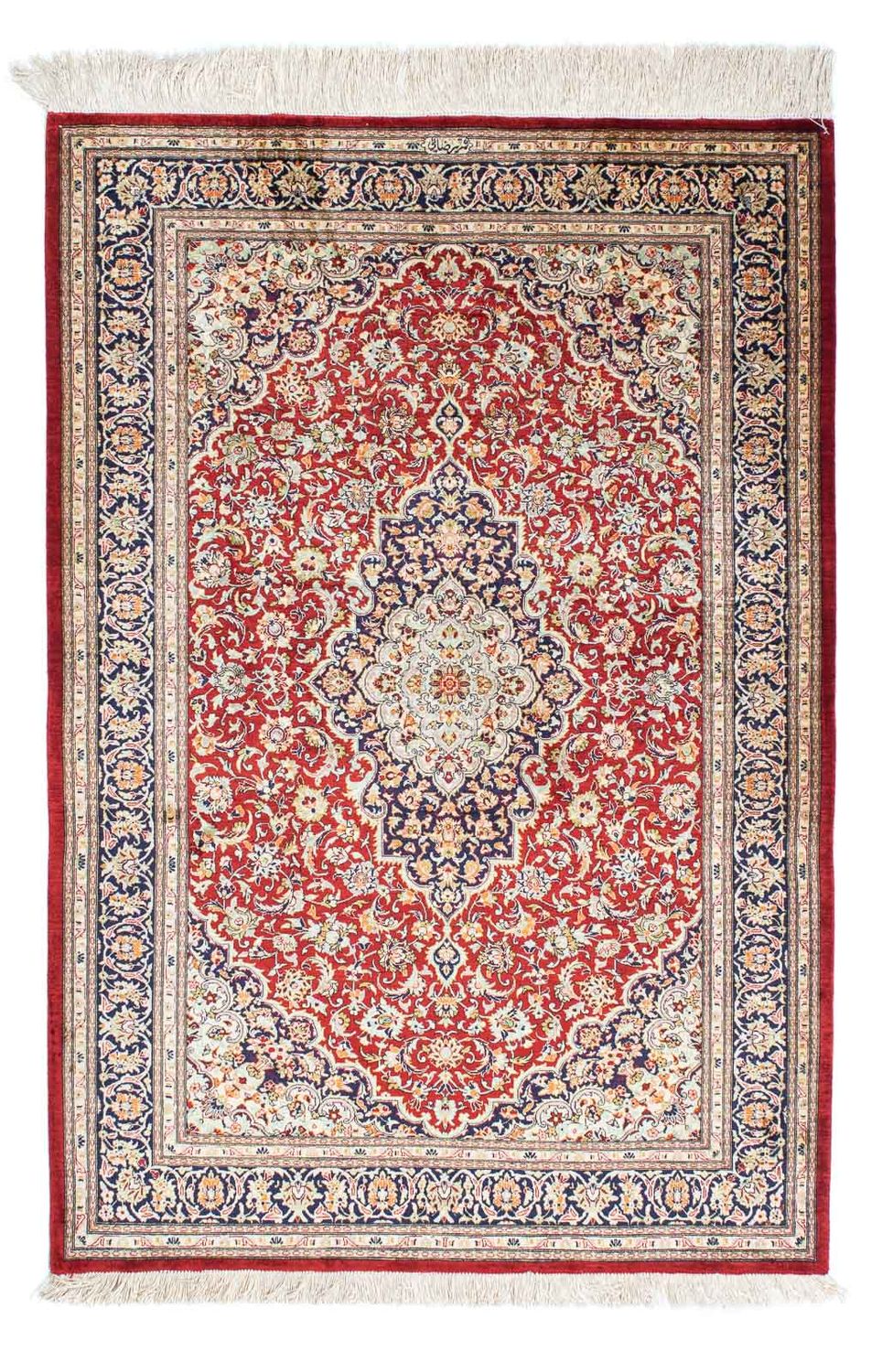 Perser Rug - Ghom - 150 x 100 cm - dark red
