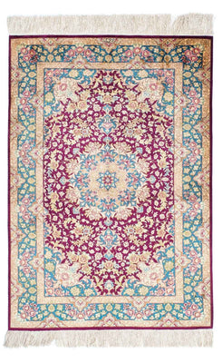 Perser Rug - Ghom - 148 x 99 cm - dark red