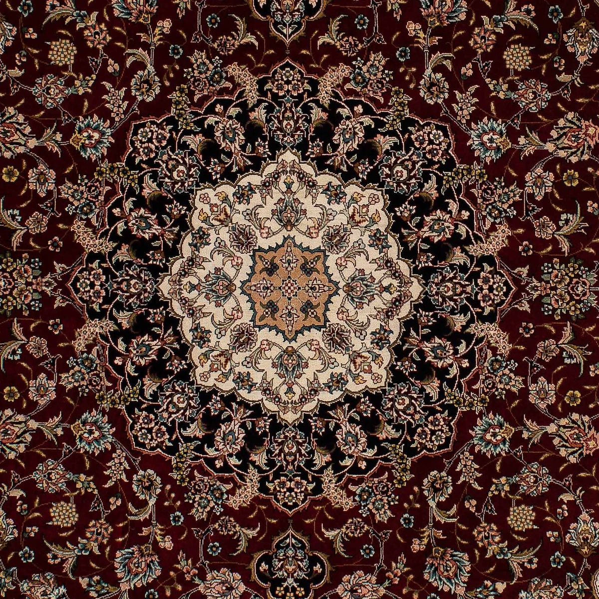 Perser Rug - Ghom - 197 x 133 cm - dark red