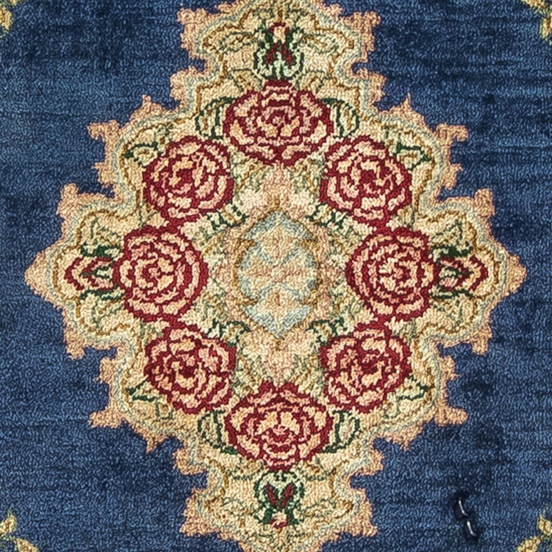 Silk Rug - Ghom Silk - Premium - 39 x 28 cm - dark blue