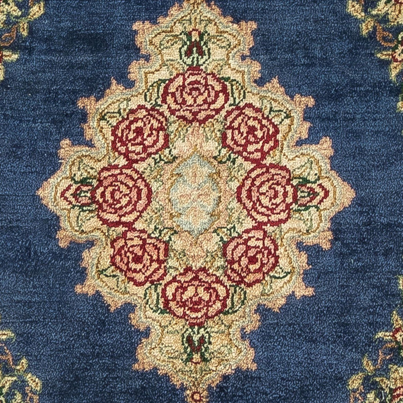 Silk Rug - Ghom Silk - Premium - 40 x 28 cm - dark blue