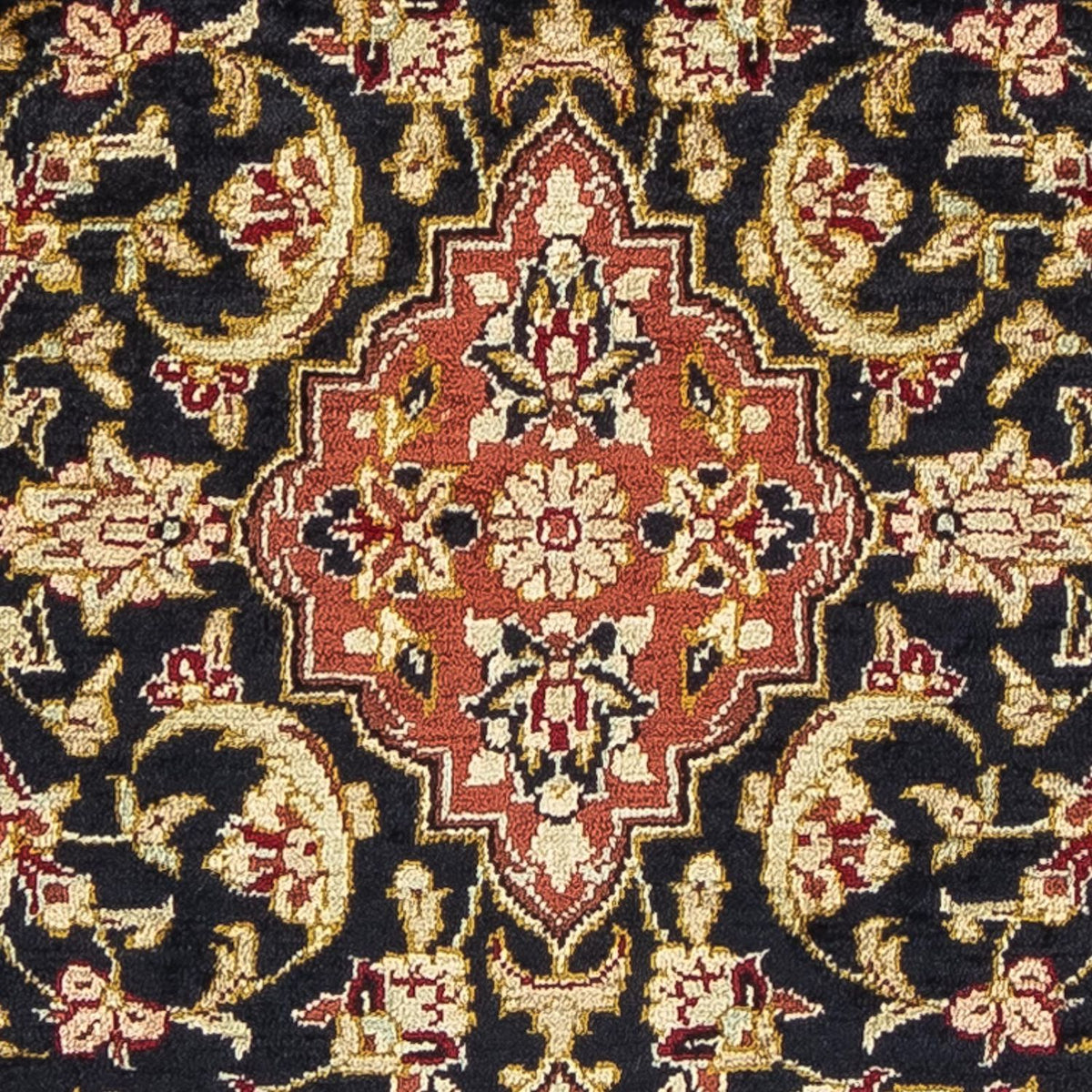 Silk Rug - Ghom Silk - Premium - 41 x 28 cm - dark blue
