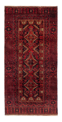 Runner Belutsch Rug - 195 x 89 cm - dark red