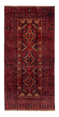 Runner Belutsch Rug - 195 x 89 cm - dark red