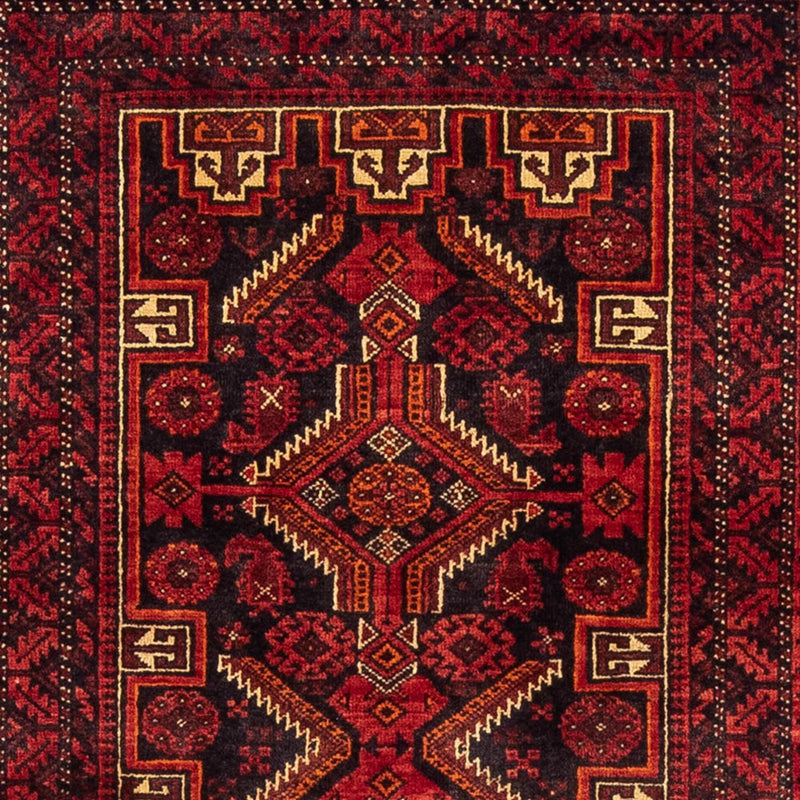 Runner Belutsch Rug - 195 x 89 cm - dark red