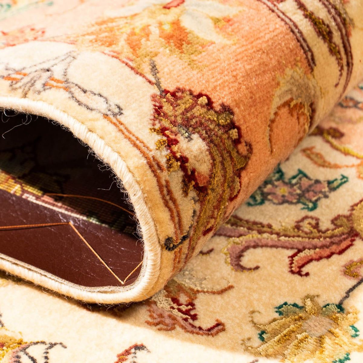 Runner Perser Rug - Tabriz - Royal - 314 x 87 cm - light brown