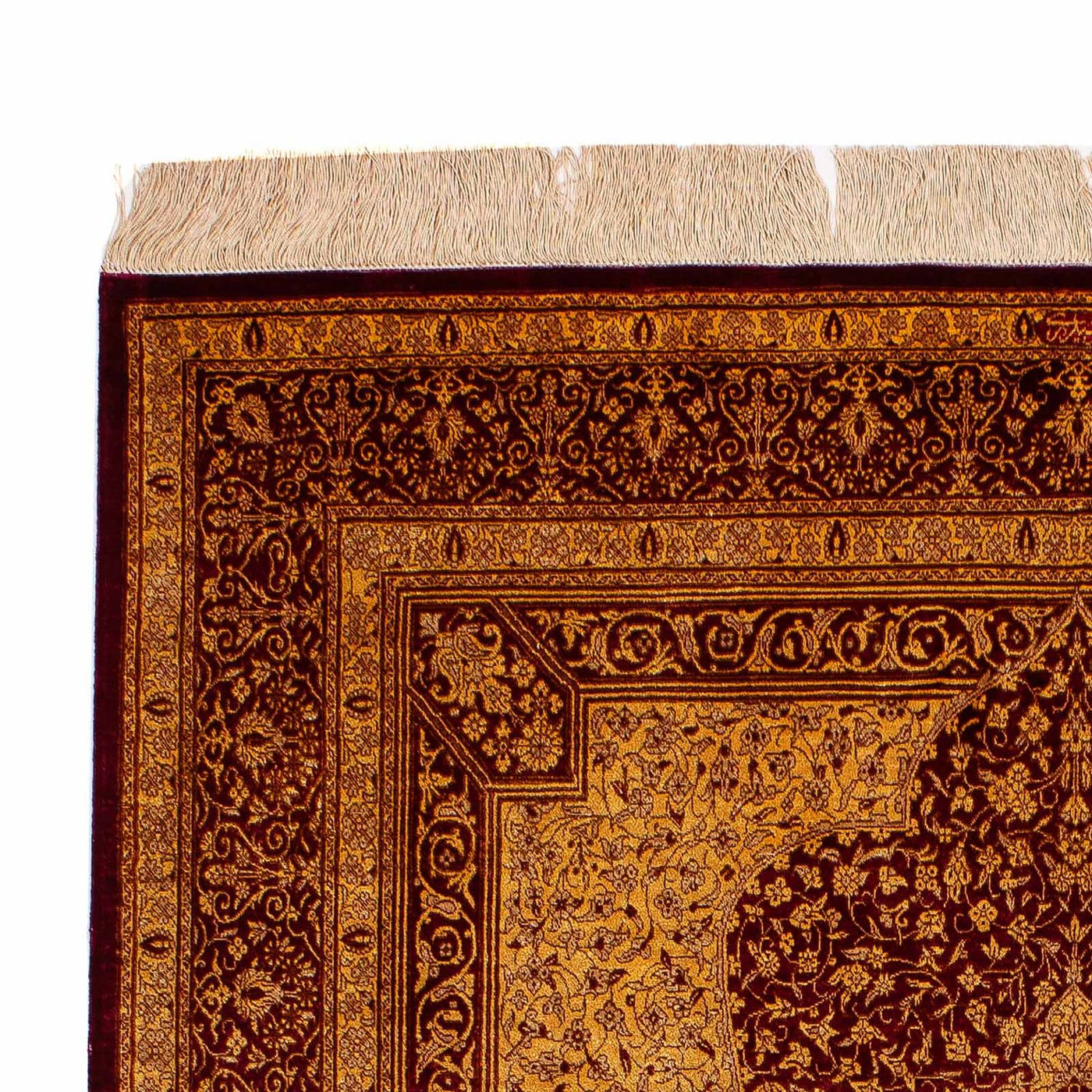 Qom Silk Rug 188x130cm - Persian Rugs