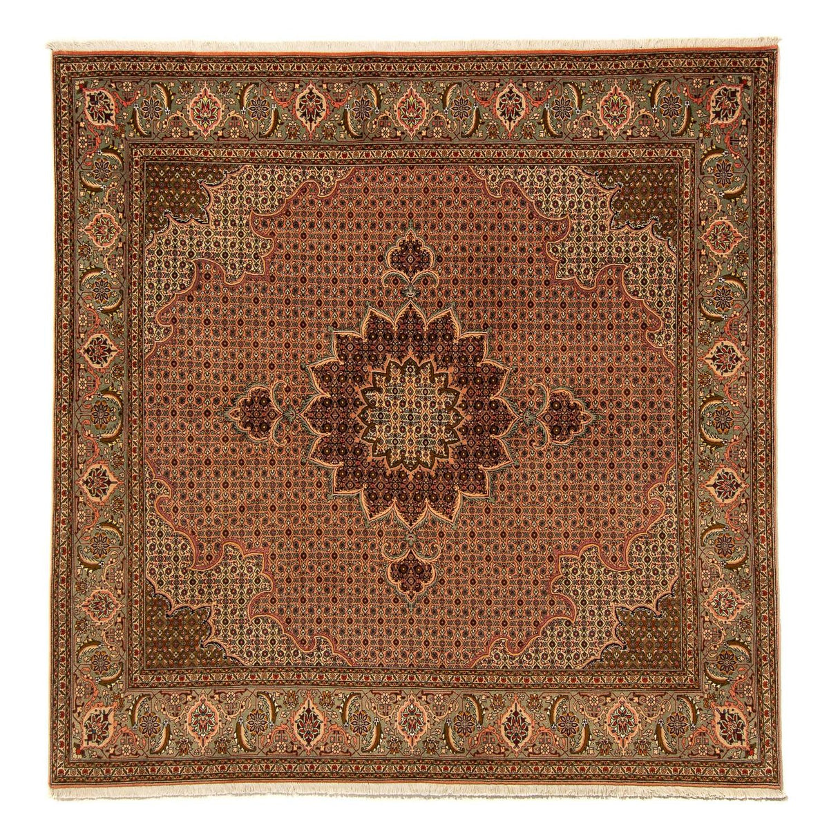 Perser Rug - Tabriz square  - 206 x 206 cm - brown