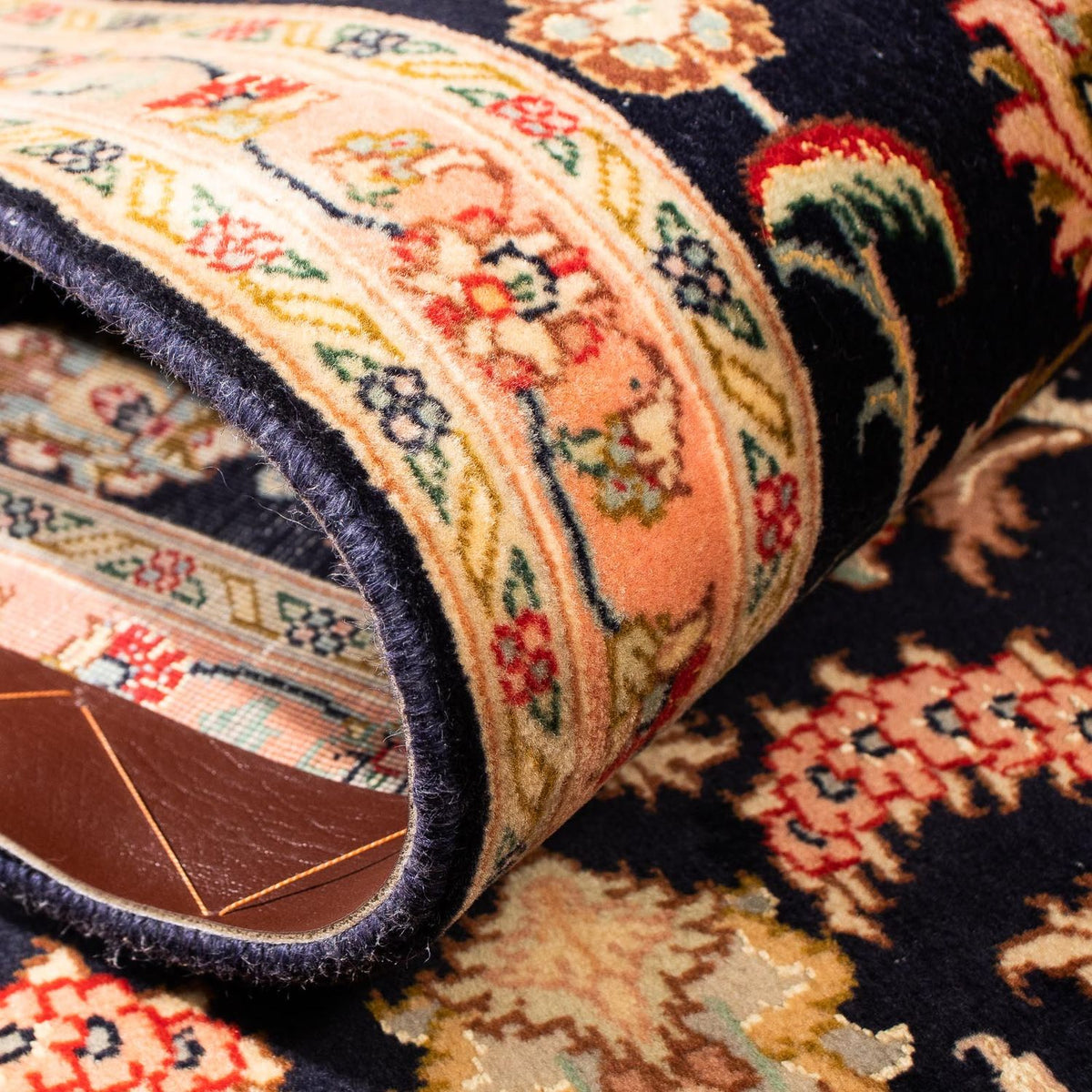 Runner Perser Rug - Tabriz - Royal - 295 x 65 cm - dark blue