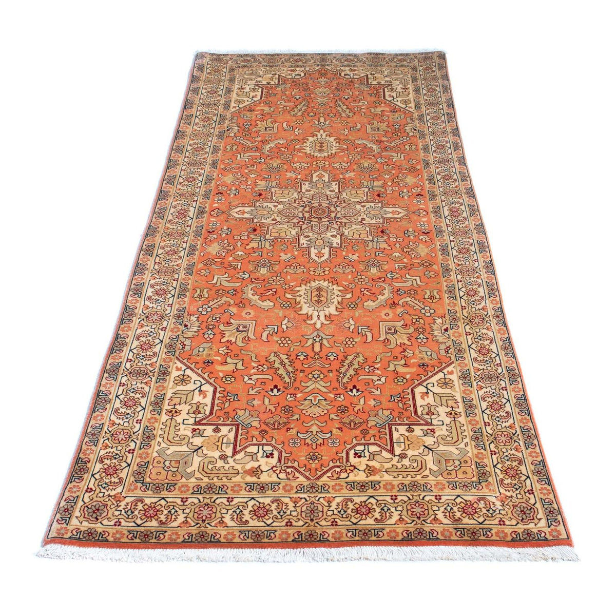 Runner Perser Rug - Tabriz - Royal - 215 x 82 cm - rust