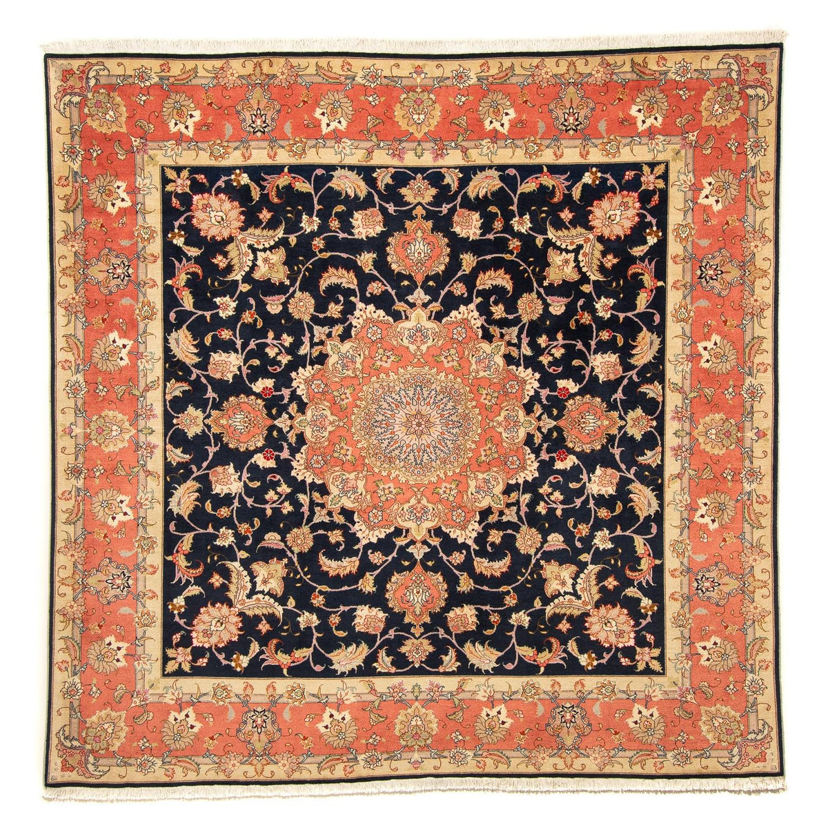 Perser Rug - Tabriz - Royal square  - 202 x 202 cm - dark blue