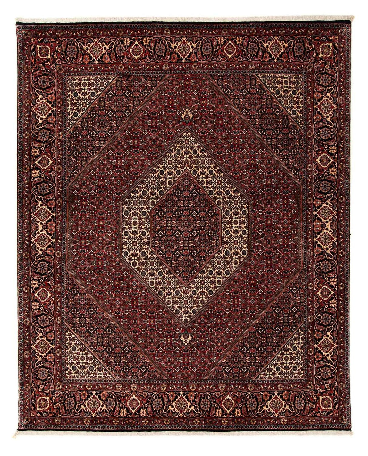 Perser Rug - Bidjar - 249 x 200 cm - dark red