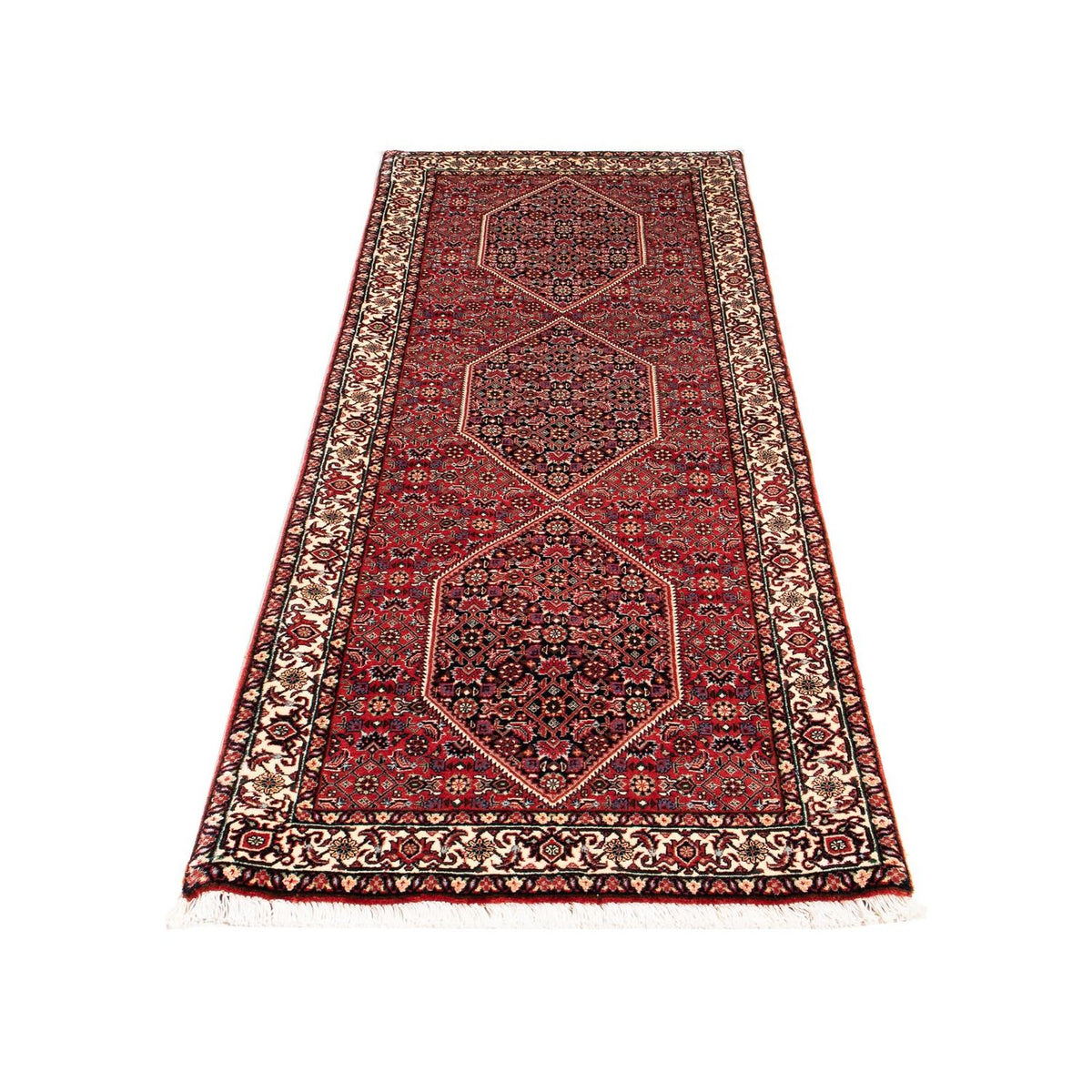 Runner Perser Rug - Bidjar - 200 x 74 cm - dark red