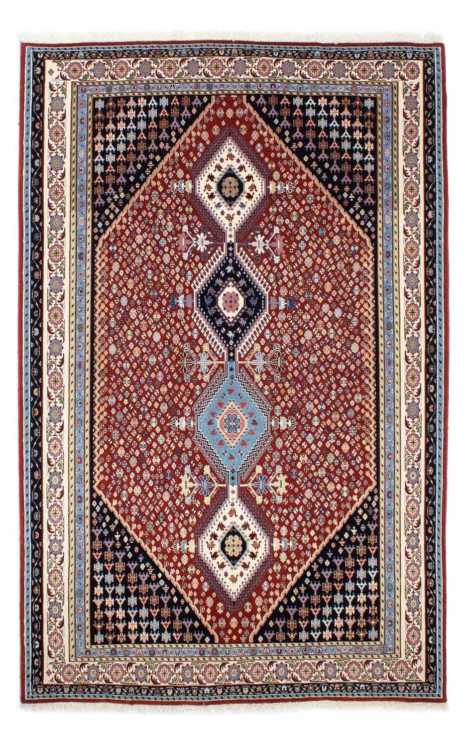 Gabbeh Rug - Kashkuli Perser - 225 x 139 cm - dark red