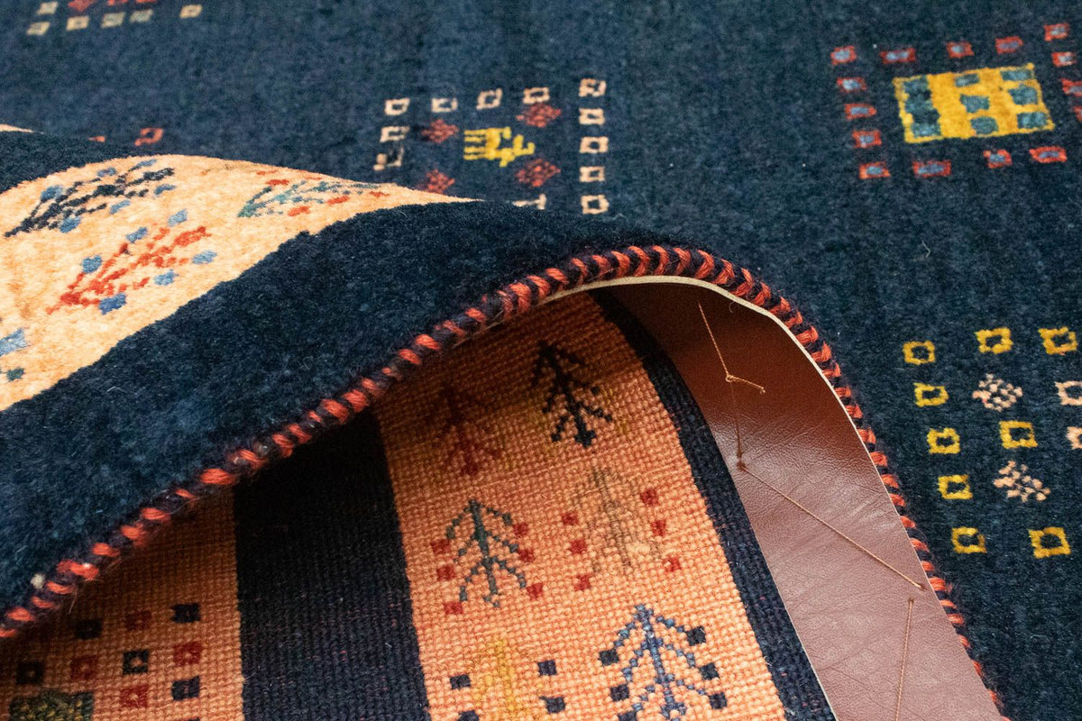 Gabbeh Rug - Loribaft Perser - 202 x 134 cm - dark blue