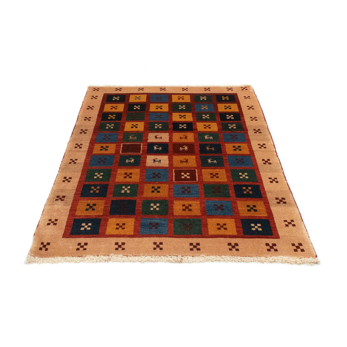 Gabbeh Rug - Loribaft Perser - 150 x 97 cm - light red