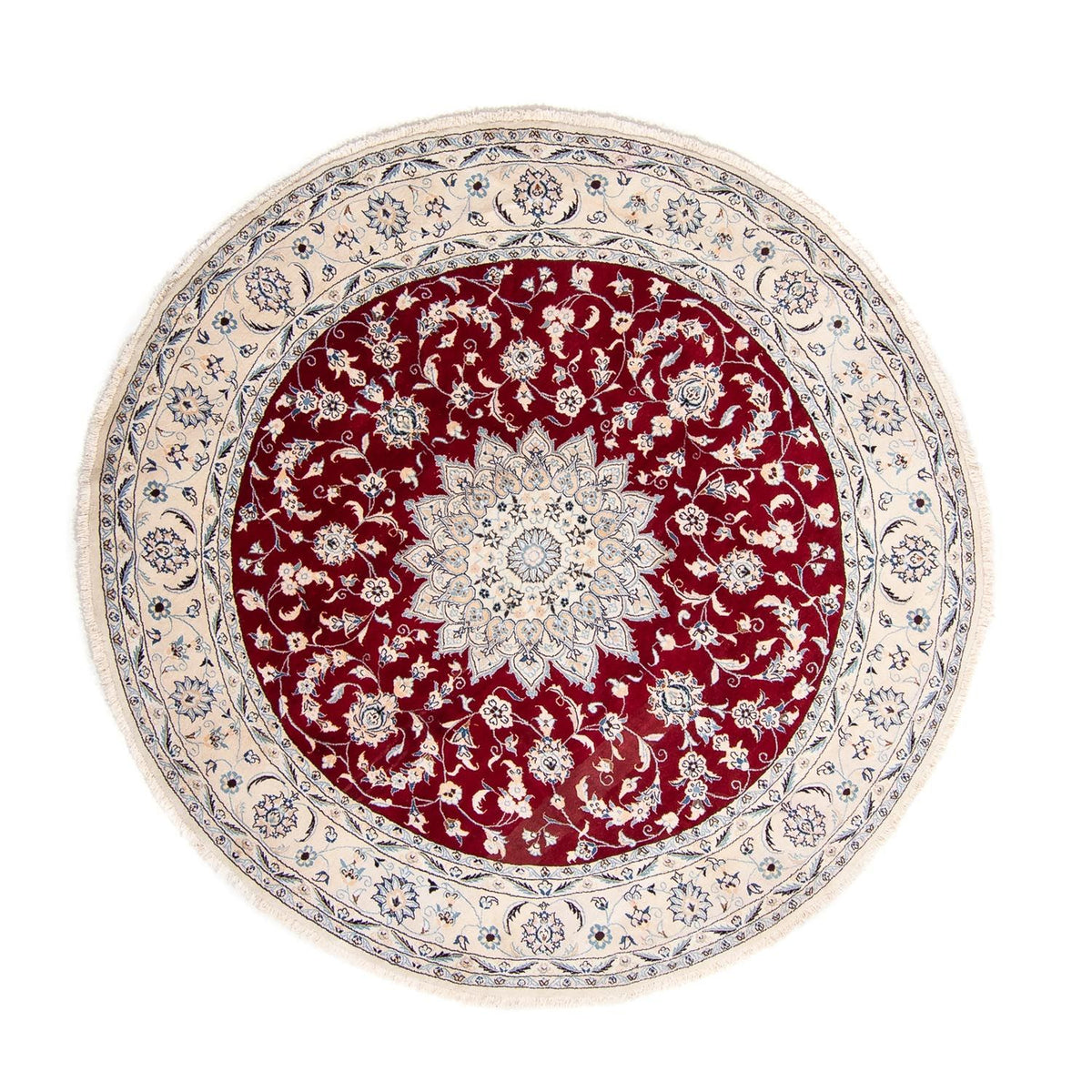 Perser Rug - Nain round  - 253 x 253 cm - dark red