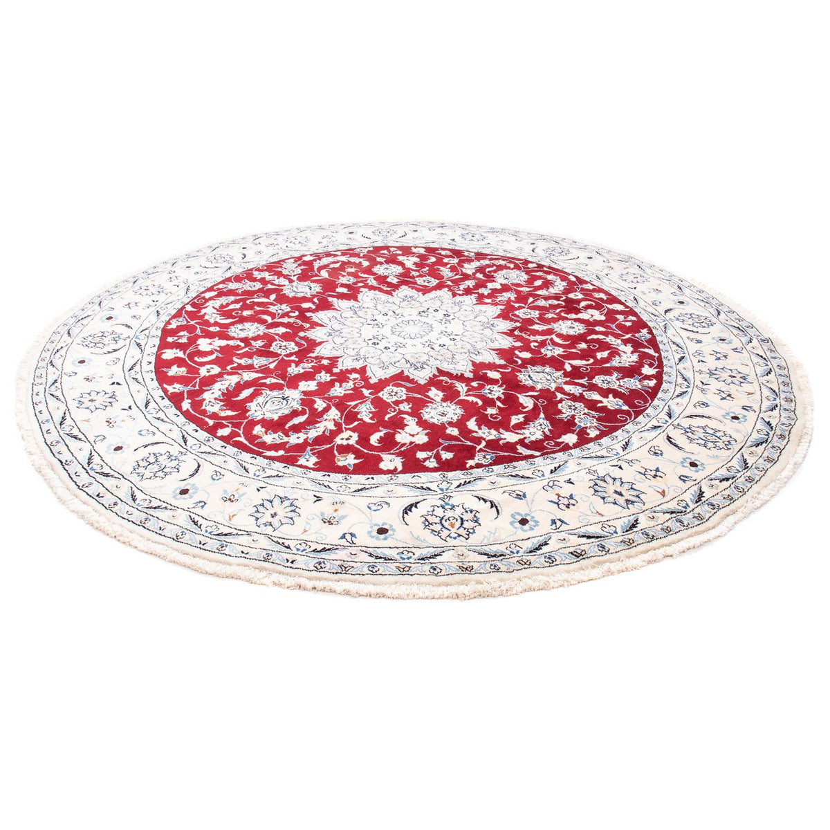 Perser Rug - Nain round  - 253 x 253 cm - dark red