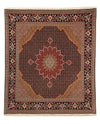 Tabriz - 50 Raj Rug 200x219cm - Persian Rugs - Square / Dark Blue / 200 x 219 cm Square