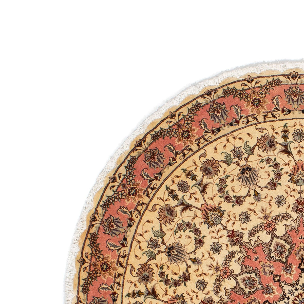 Perser Rug - Tabriz - Royal round  - 150 x 150 cm - light brown