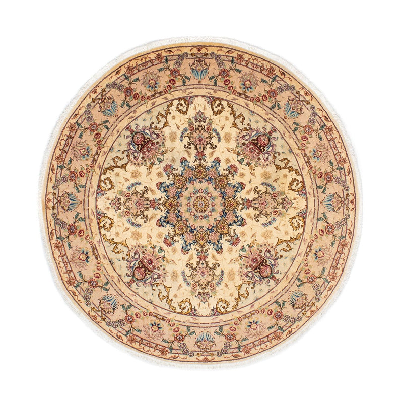 Perser Rug - Tabriz - Royal round  - 150 x 150 cm - light brown