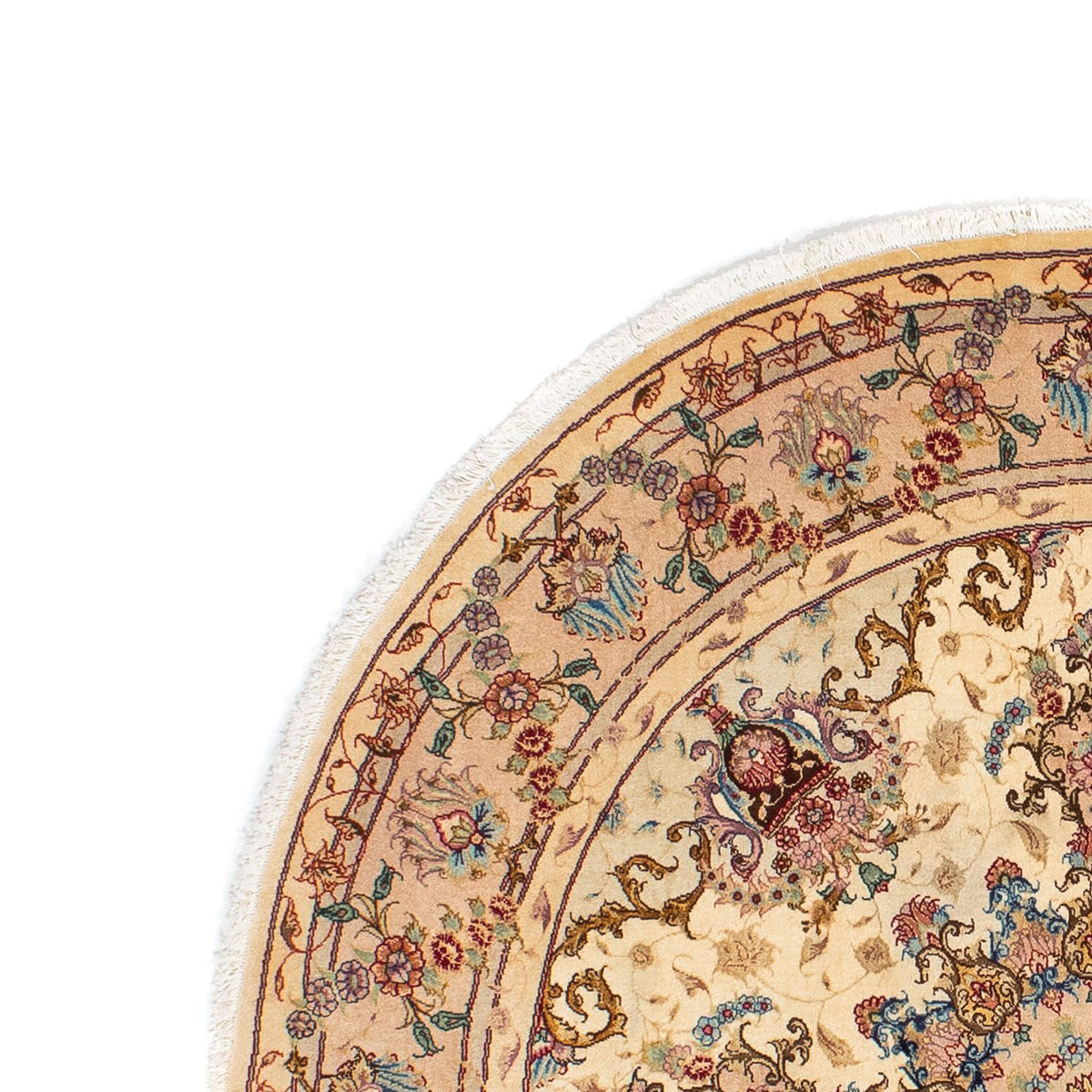 Perser Rug - Tabriz - Royal round  - 150 x 150 cm - light brown