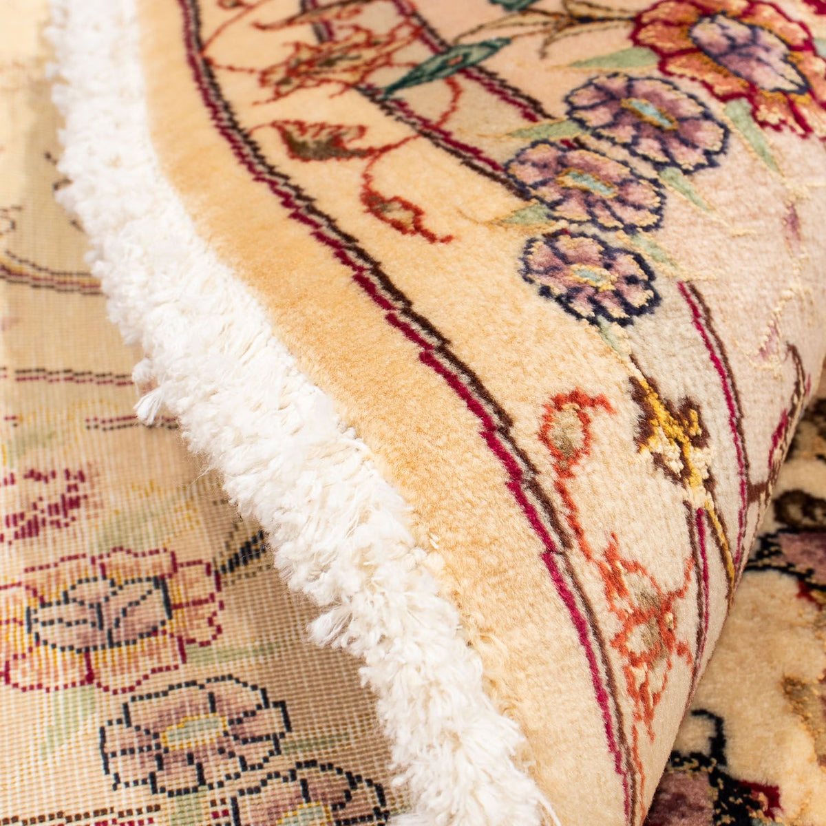 Perser Rug - Tabriz - Royal round  - 150 x 150 cm - light brown