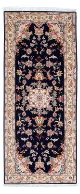 Runner Perser Rug - Tabriz - Royal - 198 x 82 cm - dark blue