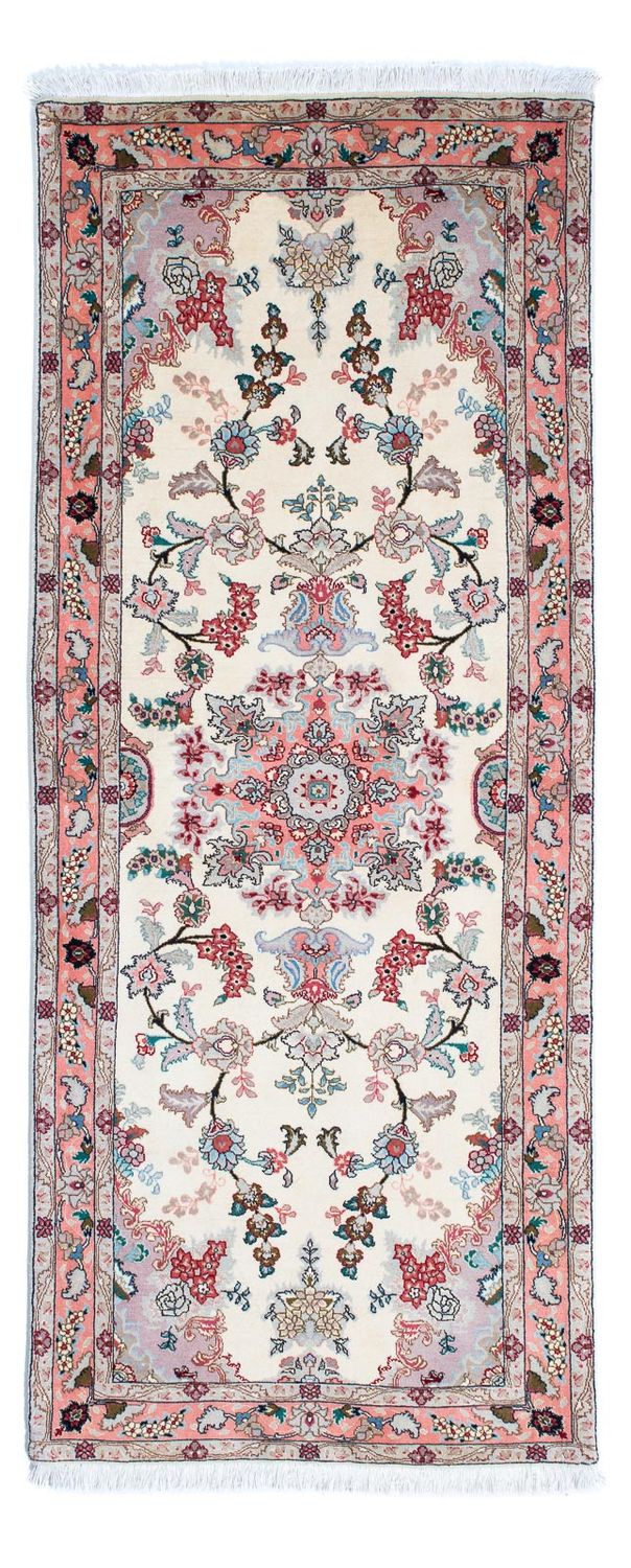 Runner Perser Rug - Tabriz - Royal - 205 x 82 cm - beige