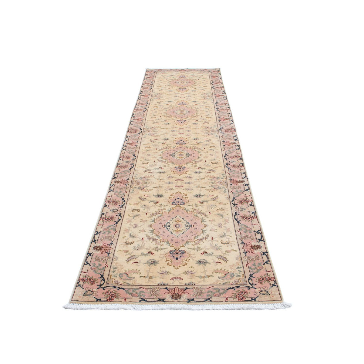 Runner Perser Rug - Tabriz - Royal - 397 x 87 cm - beige