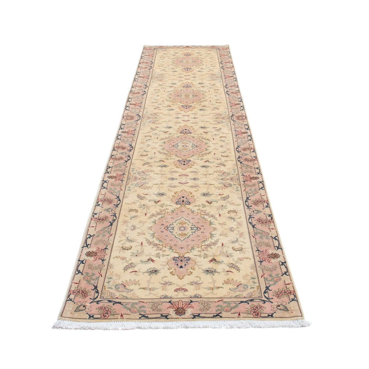 Runner Perser Rug - Tabriz - Royal - 397 x 86 cm - beige