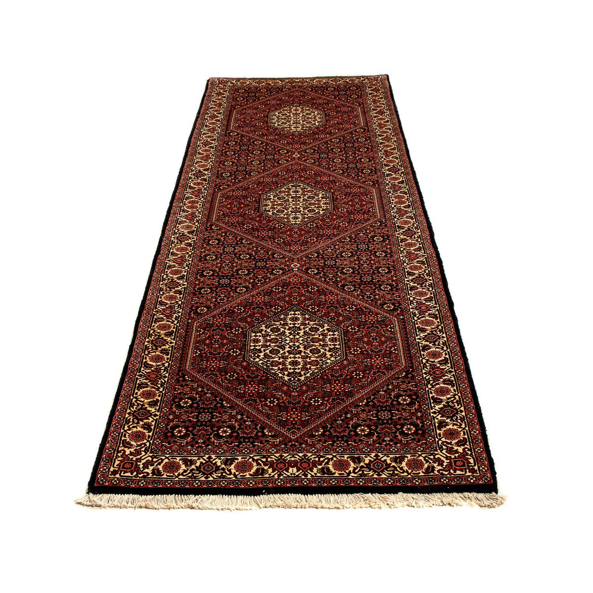 Runner Perser Rug - Bidjar - 296 x 83 cm - dark red