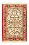 Isfahan Rug 109x163cm - Persian Rugs - Rectangle / Beige / 109 x 163 cm Rectangle