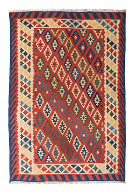 Kelim Rug - Oriental - 206 x 156 cm - dark red
