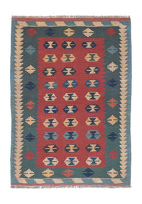 Kelim Rug - Oriental - 163 x 112 cm - dark red