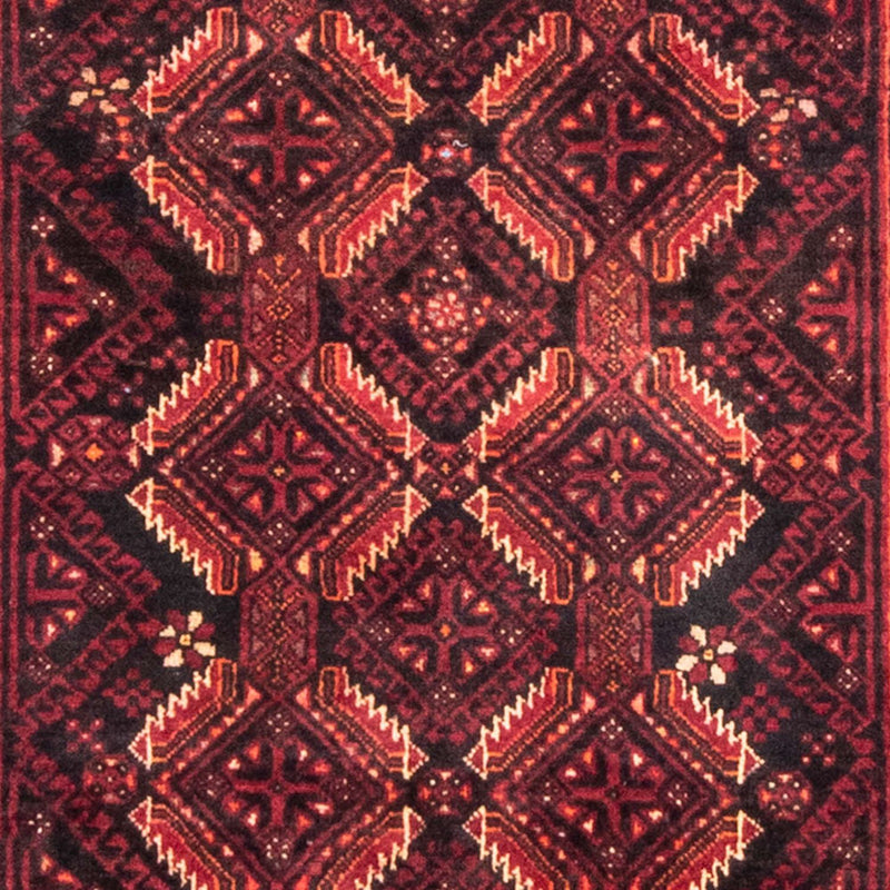 Runner Belutsch Rug - 216 x 102 cm - dark red
