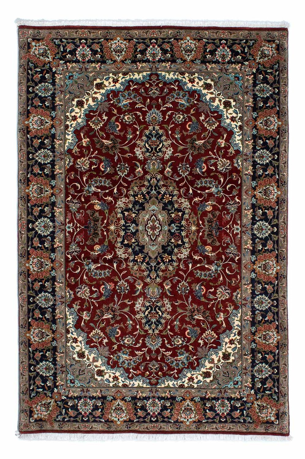 Perser Rug - Ghom - 204 x 138 cm - dark red