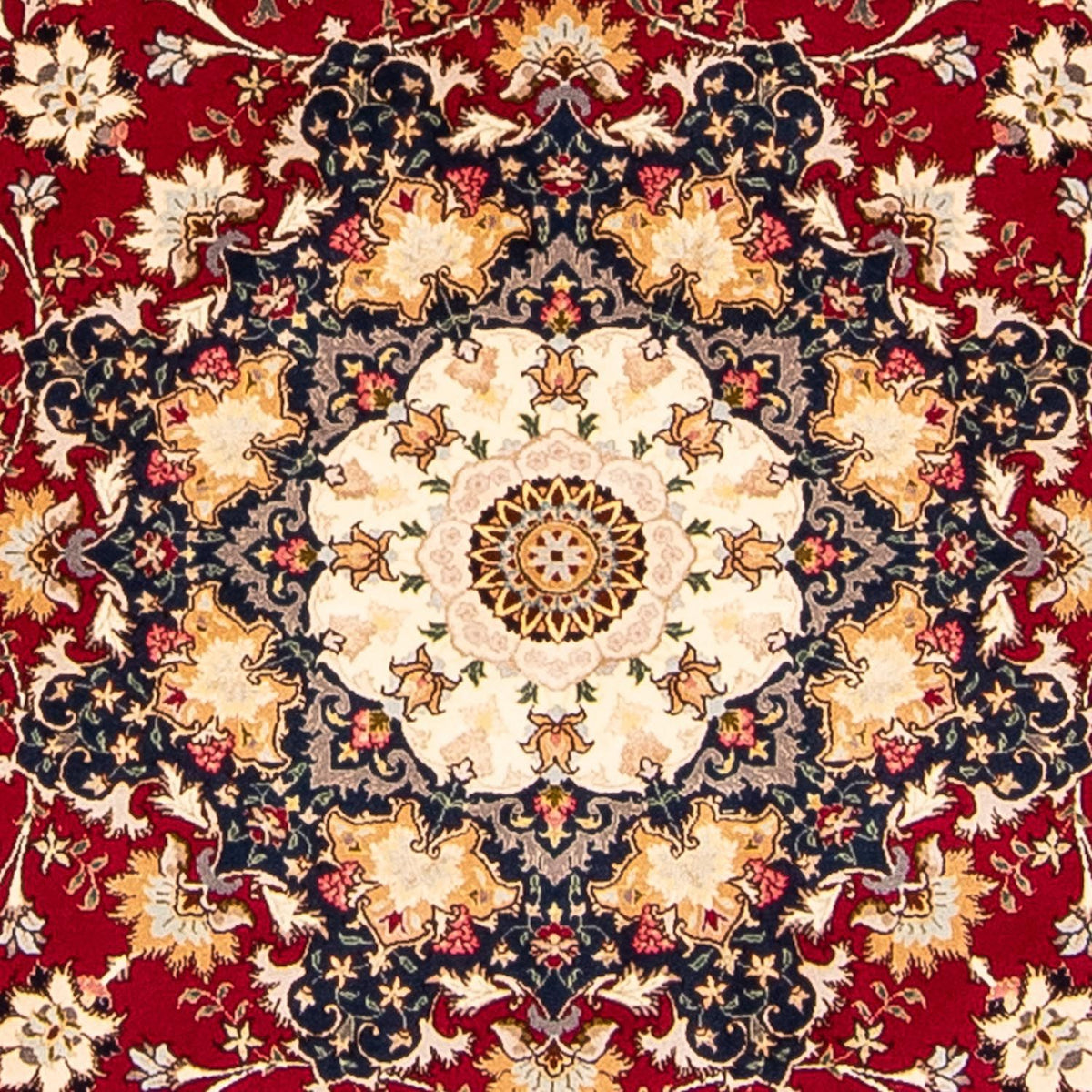 Perser Rug - Tabriz - Royal round  - 250 x 250 cm - dark red