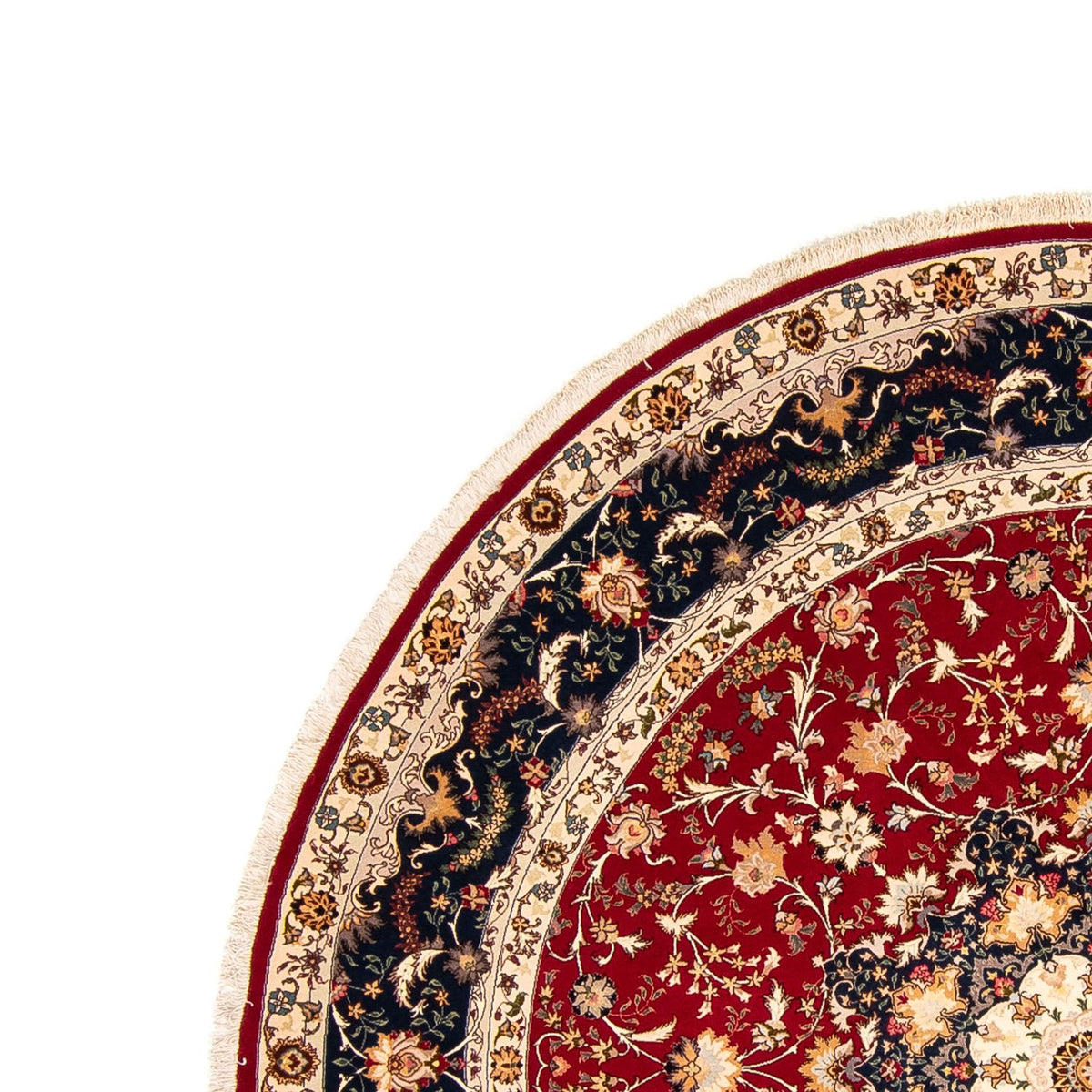 Perser Rug - Tabriz - Royal round  - 250 x 250 cm - dark red