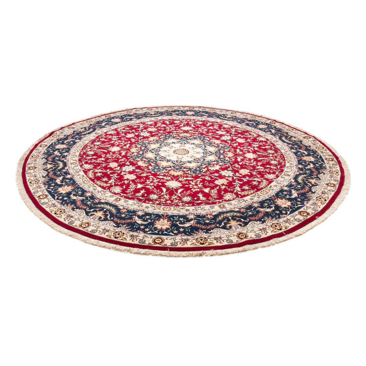 Perser Rug - Tabriz - Royal round  - 250 x 250 cm - dark red