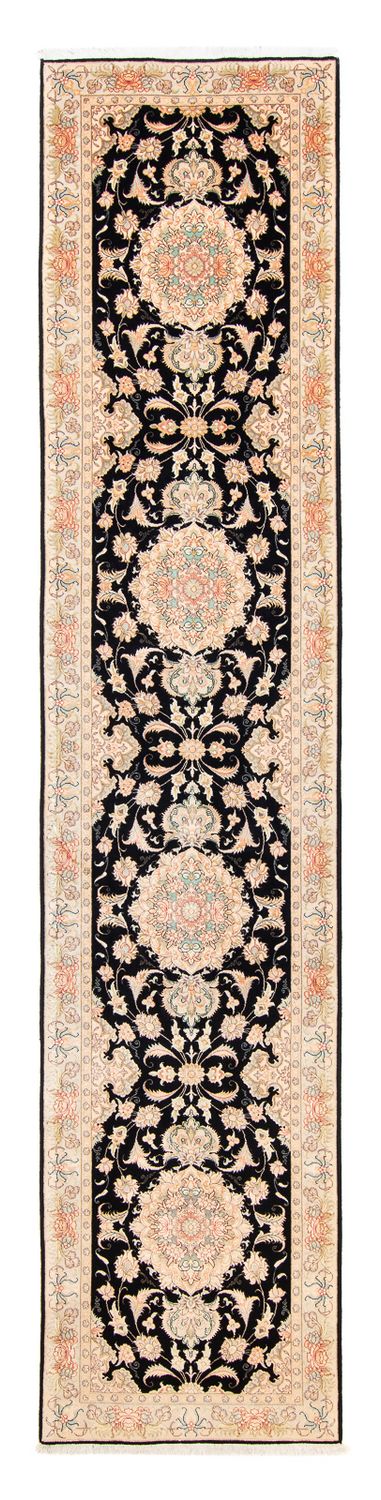 Runner Perser Rug - Tabriz - Royal - 419 x 87 cm - dark blue