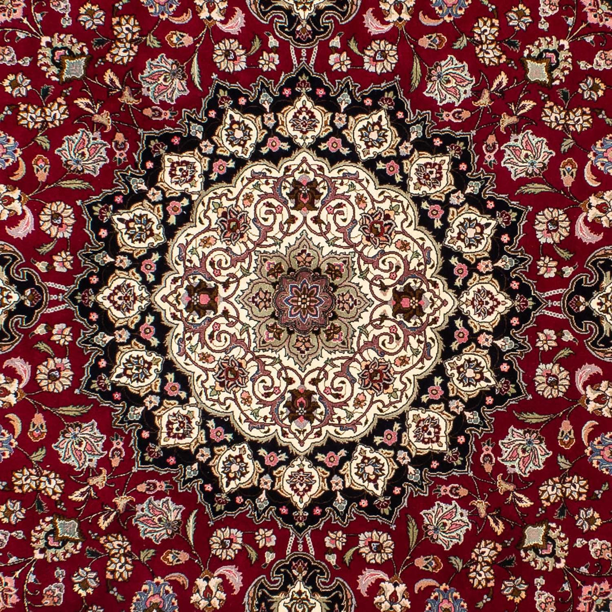 Perser Rug - Tabriz - Royal round  - 245 x 245 cm - dark red