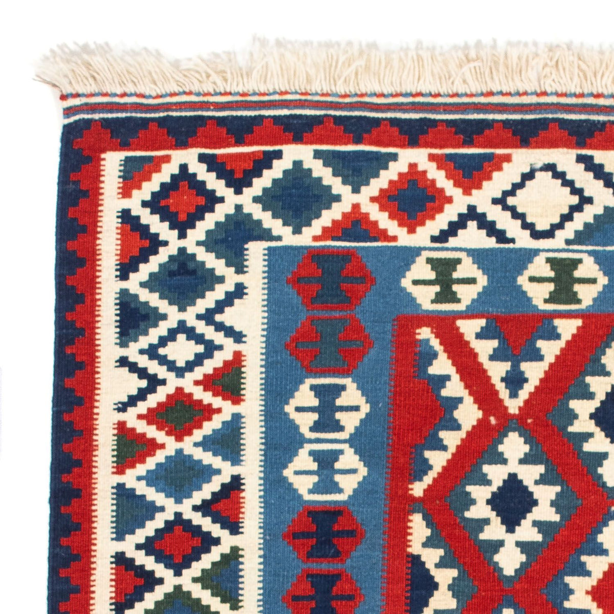 Kelim Rug - Oriental square  - 104 x 103 cm - dark red