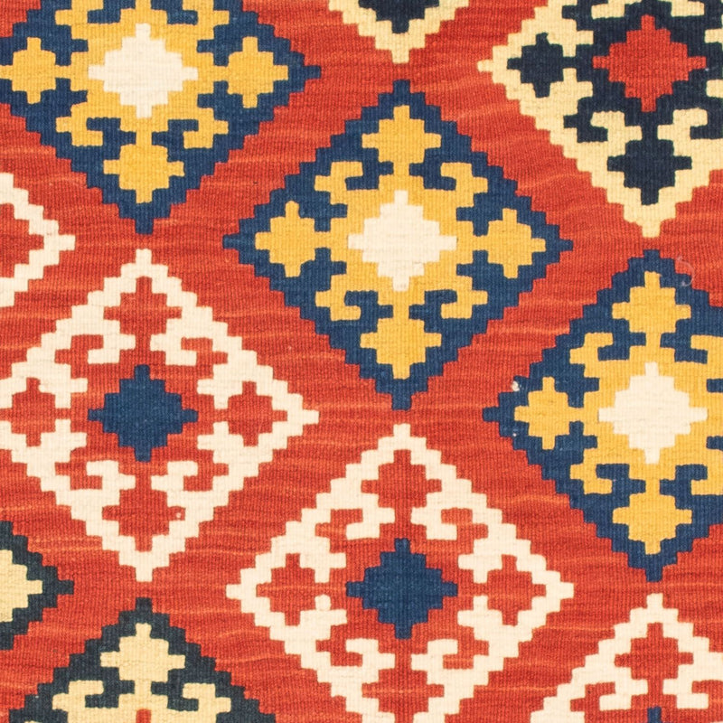 Kelim Rug - Oriental square  - 103 x 102 cm - dark red